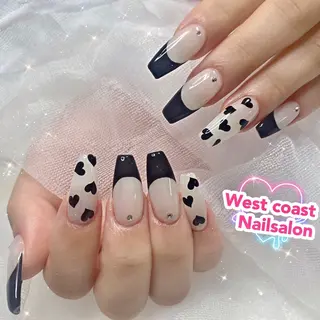 ネイル リボン、ガーリー パーツ放題専門店のネイルデザイン