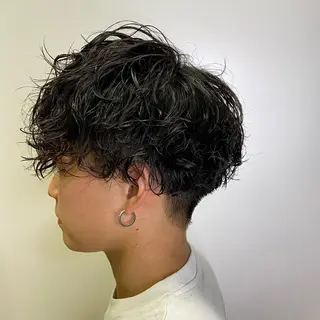 ショート パーマ メンズ Steelo  渋谷所属・✴︎赤み除去カラー daichi✴︎のヘアスタイル