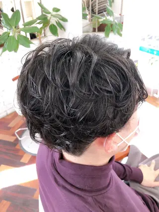 ショート パーマ メンズ fulam所属・佐藤悠生/郡山 メンズパーマ.カットのヘアスタイル