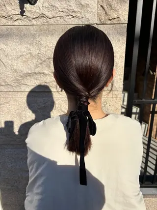 ヘアアレンジ ボブ/レイヤー/ 梅田/天野川奈緒のヘアスタイル