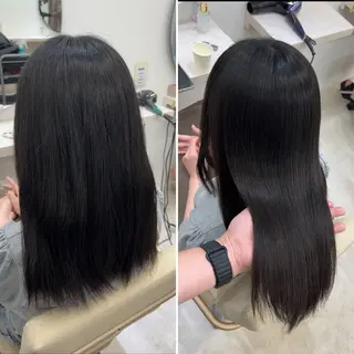 セミロング 髪質改善/縮毛矯正 梅田茶屋町/西尾祐作のヘアスタイル