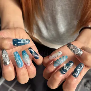 ロング 小川 柚香のネイルデザイン