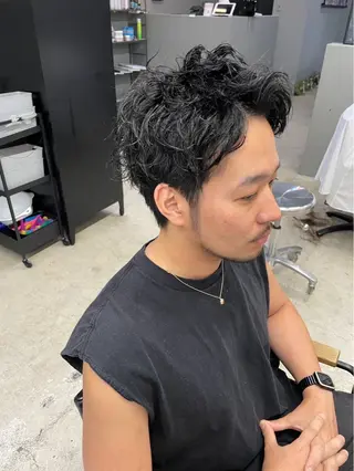 ショート パーマ メンズ メンズ専門サロン wokeのヘアスタイル