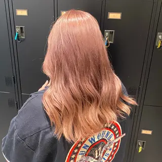 セミロング カラー 韓国ヘア AINA🐱のヘアスタイル