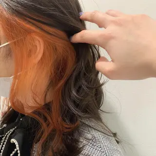 ミディアム カラー ヘアアレンジ 🍒暖色✖️レイヤー ／Haruna🍒のヘアスタイル