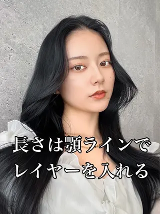 ロング 映える顔まわり/前髪 特化 💗 ユキマのヘアスタイル