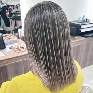 ミディアム カラー 山崎俊輔/髪質改善 /バレイヤージュのヘアスタイル