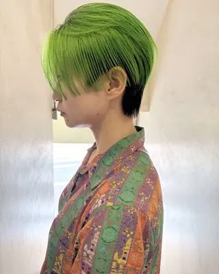 ショート カラー ヘアアレンジ 丸山渉/パーマ エフェクトブリーチのヘアスタイル