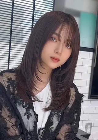 セミロング カラー 🌫️大人韓国ヘア 🌫️naoyaのヘアスタイル