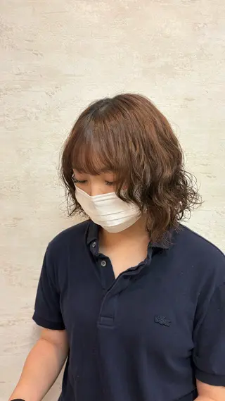 ミディアム パーマ ゆい/メンズカット /レイヤーカットのヘアスタイル