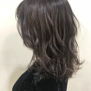 セミロング カラー AMI ウルフパーマ/メンズのヘアスタイル