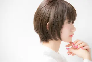 ショート カラー 💎小顔前髪&髪質 改善カラー💎片桐のヘアスタイル