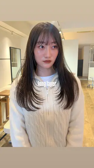 ロング カラー KNACK/天王寺 美容室/レイヤーのヘアスタイル