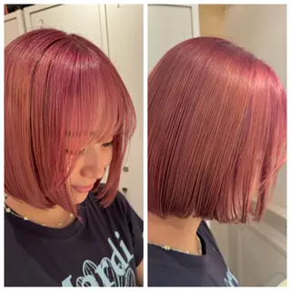 ショート カラー ハイライト/インナー /ブリーチ/レイヤーのヘアスタイル