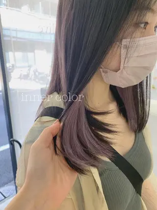 ミディアム カラー ぱつっとボブ/ 小野あかねのその他イメージ