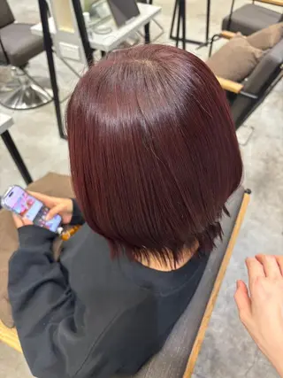 ミディアム 絶対綺麗な暖色カラー 🎯あります✨増渕✨のヘアスタイル