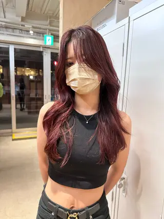 ロング 韓国ヘア/ワンホン ちひろのヘアスタイル