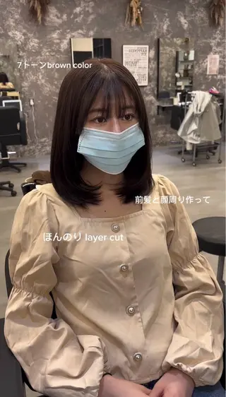 ミディアム レイヤー/韓国ヘア /LILICAのヘアスタイル