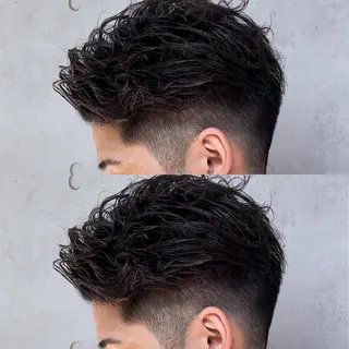 ショート パーマ メンズ メンズヘア特化 崎田 成人のヘアスタイル