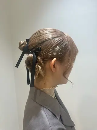 ミディアム ブリーチカラー特化 美容師/𝕐𝕌𝕀のヘアスタイル