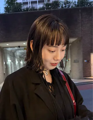 ミディアム パーマ パーマ/ボブ /レイヤー チヒロのヘアスタイル