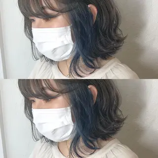 ミディアム カラー しゅうさん🍝 麻田秀太郎のヘアスタイル