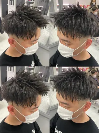 ショート カラー パーマ ヘアアレンジ メンズ 🔥メンズパーマ特 化🔥渡辺一翔🔥のヘアスタイル