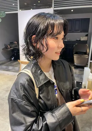 ショート パーマ 斉藤 瑞恵のヘアスタイル