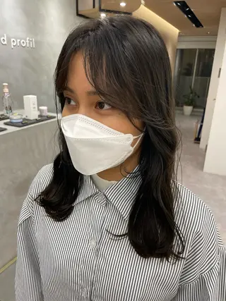 セミロング カラー パーマ ヘアアレンジ レイヤー縮毛矯正 ささきすずね💗のヘアスタイル