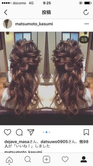 セミロング ヘアアレンジ ✨🌿大人可愛い愛さ れhair🌿✨松本のヘアスタイル