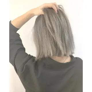 ミディアム カラー ヘアアレンジ シアーベージュニスト 🥣大石亜里紗のヘアスタイル