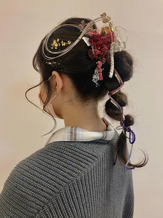 セミロング カラー パーマ ヘアアレンジ メンズ キッズ ネイル マツエク・マツパ アイブロウ モリモト サナのヘアスタイル