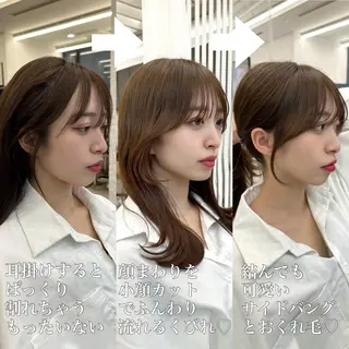 ミディアム ショートヘア くすみカラー、大場猛のヘアスタイル