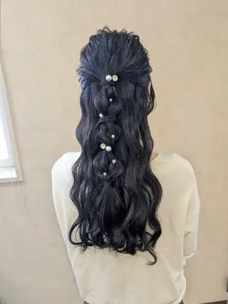 ヘアアレンジ ロング bright所属・miku ヘアセット/着付けのヘアスタイル