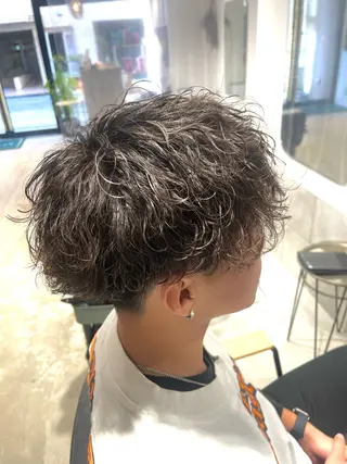 ショート パーマ メンズ くらたに りくのヘアスタイル