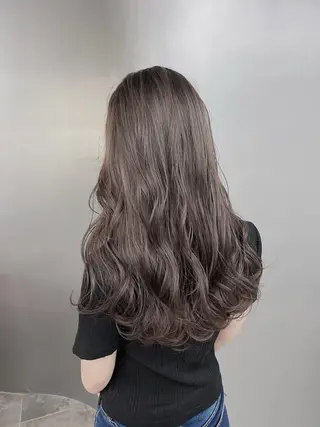 ロング カラー 透明感カラー グレージュ/あいのヘアスタイル