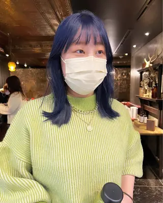 セミロング カラー haco＋所属・圧倒的デザイン力 店長🎨RENAのヘアスタイル