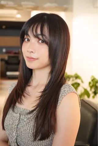 セミロング LUVISM りきカットモデル募集のヘアスタイル