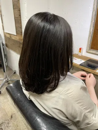 ミディアム かめい りなのヘアスタイル