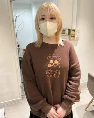 ミディアム カラー Loom.所属・村上雅人 ナチュラルモードのヘアスタイル