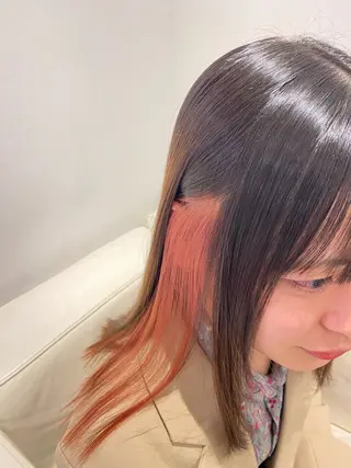 セミロング カラー ベレーザ渋谷所属・🦋ハイトーン・髪質 改善🦋成嶋 朋希のヘアスタイル