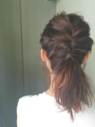 ミディアム ヘアアレンジ 半個室女性salon 🩰Natsumiのヘアスタイル