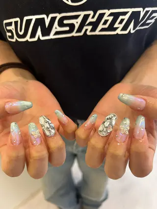 ネイル 🫧飛山琉桜/二条 ネイルアート/束感のマツエク・マツパデザイン