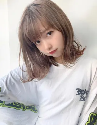 ミディアム カラー ヘアアレンジ Alea by  little横浜所属・💞あざと可愛い💞 児玉大地のヘアスタイル