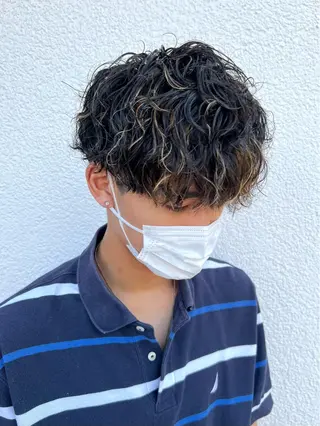 ショート カラー パーマ ヘアアレンジ メンズ men’s salon NOA solte. 【メンズサロン ノアソルテ】所属・メンズパーマ職人 加藤 弘貴のヘアスタイル