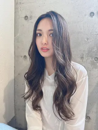 ミディアム 難波/ヘアカラー 藤原育美のヘアスタイル