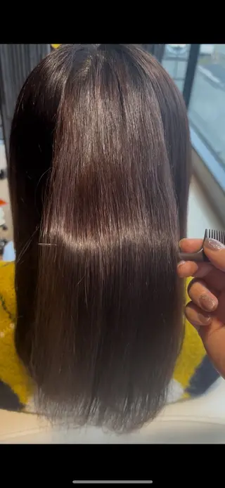 ロング パーマ よしなり あみのヘアスタイル