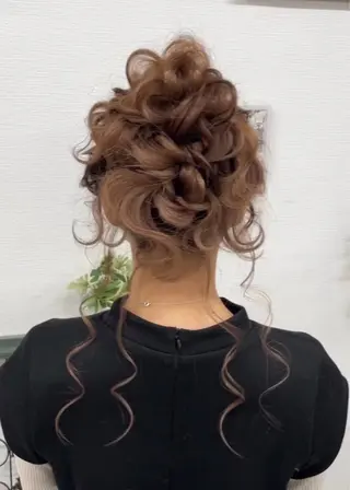 セミロング ともや/ヘアセット/ ヘアメ/ヘアアレンジのヘアスタイル