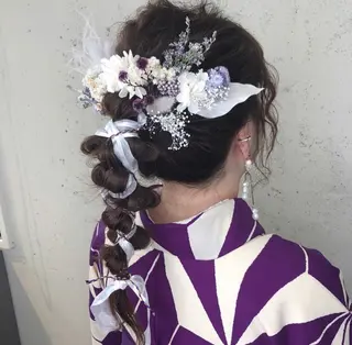 ヘアアレンジ 🦋ミルクティーベー ジュ🦋mayukiのヘアスタイル