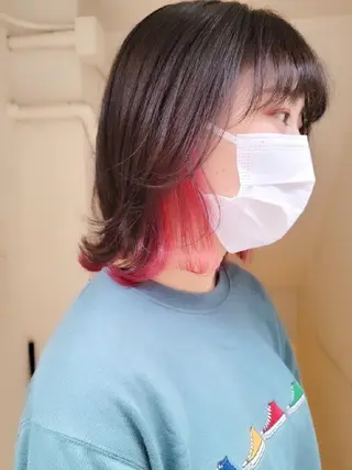 ミディアム 🇰🇷透明感×ハイ トーン🌟tomoのヘアスタイル